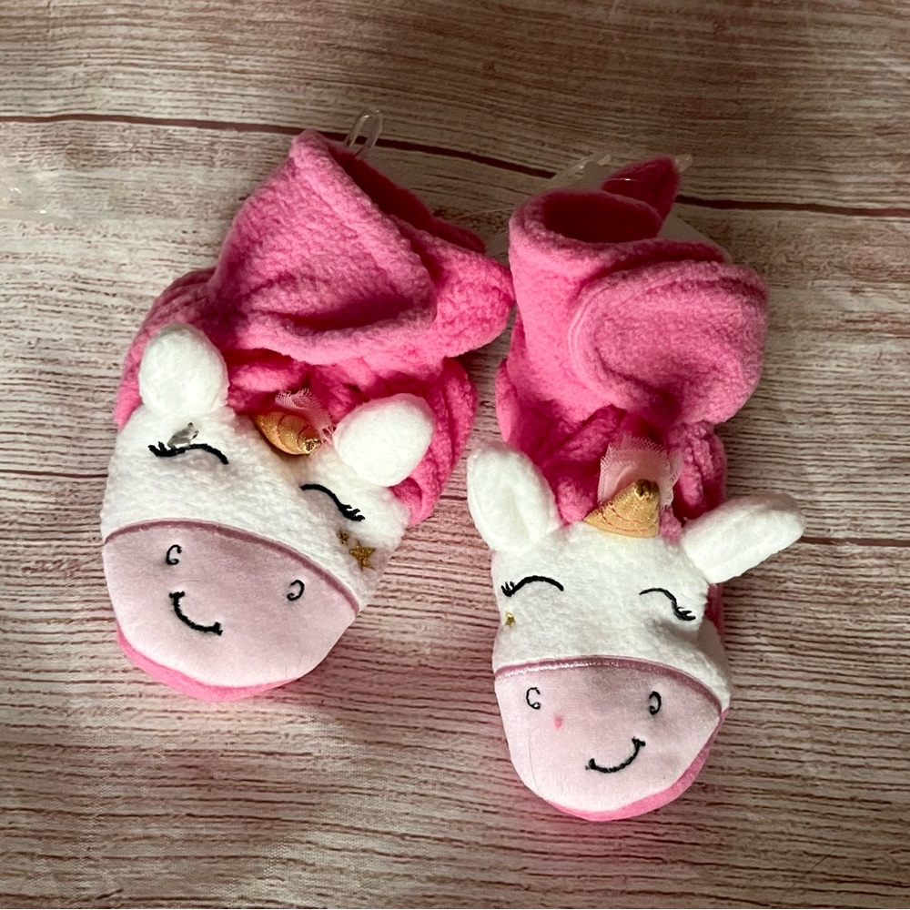 NWT Hudson Unicorn Bootie Slippers 12-18 Mo L